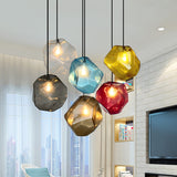 Stone Glass Pendant Colorful Light - Luminous Lighting Lab